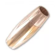 Magnetic clasp for 6mm cords stainless steel Rose Gold tone x1