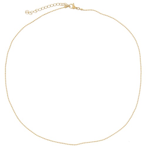 1.1mm Stainless steel 304L Ball oval mesh choker - Gold x46cm