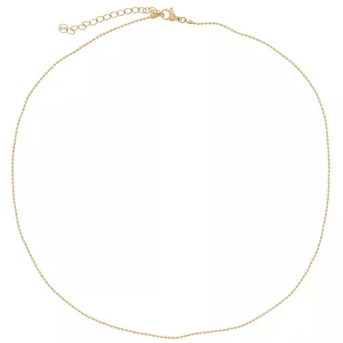 1.1mm Stainless steel 304L Ball oval mesh choker - Gold x46cm