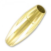 Magnetic clasp for 5mm cord stainless steel Gold tone x1|raw }}