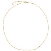 1.5 mm Fancy Mesh Neck Chain - Gold-Plated 304L Stainless Steel x 41 cm