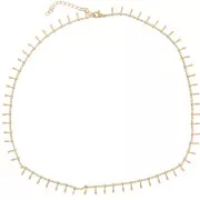 6.8mm Stainless steel 304L curb and bars Mesh choker - Gold x46cm