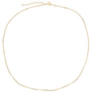 1.95mm Stainless steel 304L Fancy curb chain choker - Gold x46cm