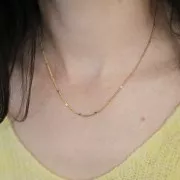 1.95mm Stainless steel 304L Fancy curb chain choker - Gold x46cm