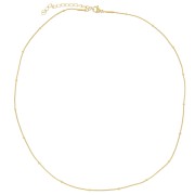 2mm Stainless steel 304L Serpentine beaded choker - Gold x46cm|raw }}
