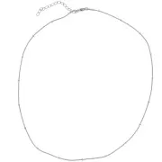 2mm Stainless steel 304L Serpentine beaded choker x46cm