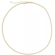 2mm Stainless steel 304L Mesh choker Rope - Gold x46cm