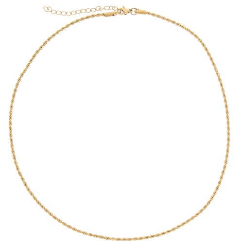 2mm Stainless steel 304L Mesh choker Rope - Gold x46cm