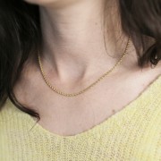 2mm Stainless steel 304L Mesh choker Rope - Gold x46cm