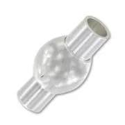 18.5x9mm Magnetic clasp for 4mm cords Silver tone x1