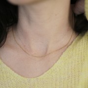 0.9mm Stainless steel 304L Epi mesh choker - Gold x46cm