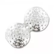 Knot cover 14mm Silver tone x1