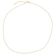 10 Trace-style necklaces, 1.6 mm mesh - Gold-plated 304L stainless steel, 40 cm each