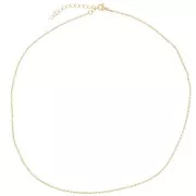 10 Trace-style necklaces, 1.6 mm mesh - Gold-plated 304L stainless steel, 40 cm each