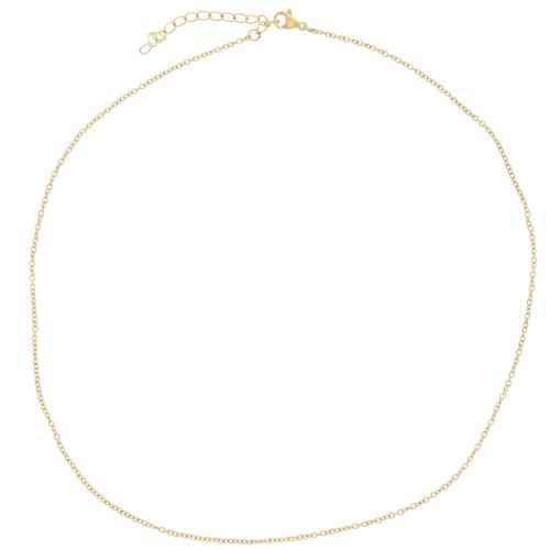 10 Trace-style necklaces, 1.6 mm mesh - Gold-plated 304L stainless steel, 40 cm each