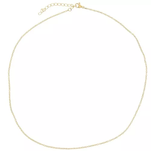 10 Trace-style necklaces, 1.6 mm mesh - Gold-plated 304L stainless steel, 40 cm each