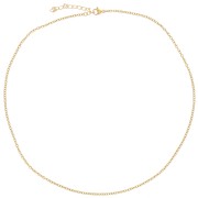 2mm 304L Stainless Steel Cable Mesh Necklaces - Gold - 10 pieces x46cm