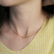 2mm 304L Stainless Steel Cable Mesh Necklaces - Gold - 10 pieces x46cm