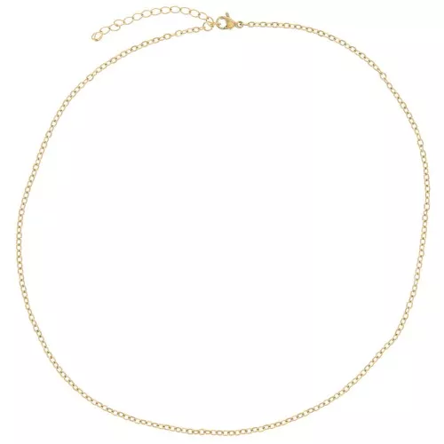 2.1mm Stainless steel 304L cable mesh necklaces - Gold - 10 pieces x46cm