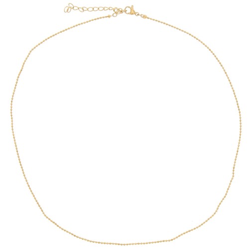 1.2mm Stainless Steel 304L Ball Mesh Necklaces - Gold - 10 pieces x46cm