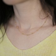 10 x 304L stainless steel Cable mesh choker with 3mm small balls x46cm