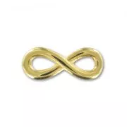 Spacer infinity 15x6mm fine Gold plated x1
