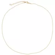 Stainless steel 304L 1.1mm oval ball mesh chockers - 10 pieces - Gold Tone x46cm