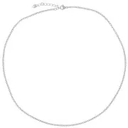 10 Trace-style 2 mm chain necklaces - 304L stainless steel x 41 cm