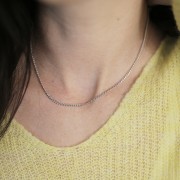 2.2mm Stainless steel 304L curb chain chokers - 10 pieces x46cm