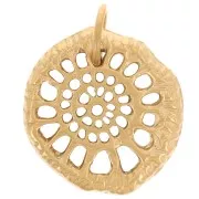 20x18mm 316L stainless steel Irregularly shaped shell pendants - Gold x2