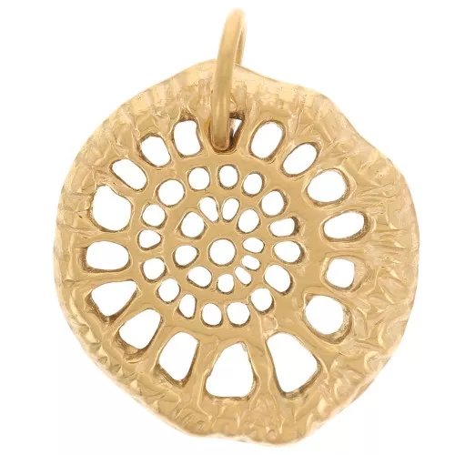 20x18mm 316L stainless steel Irregularly shaped shell pendants - Gold x2