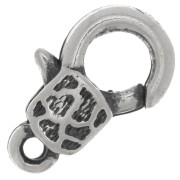 Lobster claw clasp 15mm Old Silver tone x1|raw }}