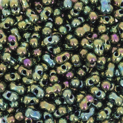 4.5x2.5mm Miyuki Berry Beads - BB-468 - Metallic Malachite Green Iris x10g