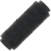 0.8mm Slam Cord flat waxed polyester thread for micro macramé - Dark grey x100m|raw }}