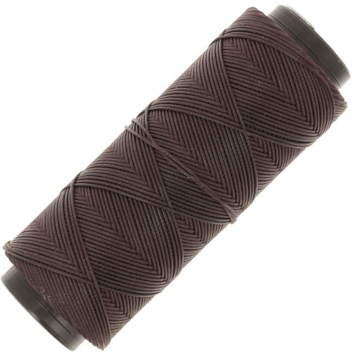0.8mm Slam Cord flat waxed polyester thread for micro macramé - Burgundy x100m