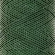 0.8mm Slam Cord flat waxed polyester thread for micro macramé - Forest green x100m