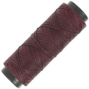 0.6mm Slam Cord flat waxed polyester thread for micro macramé - Aubergine x100m