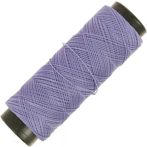 0.6mm Slam Cord flat waxed polyester thread for micro macramé - Amethyst x100m
