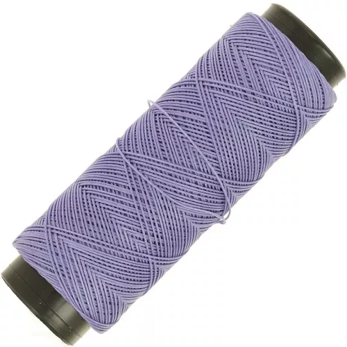 0.6mm Slam Cord flat waxed polyester thread for micro macramé - Amethyst x100m