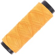 0.6mm Slam Cord flat waxed polyester thread for micro macramé - Yellow x100m