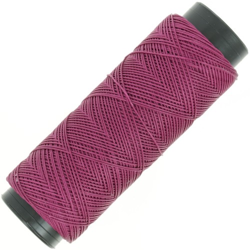 0.6mm Slam Cord flat waxed polyester thread for micro macramé - Magenta x100m