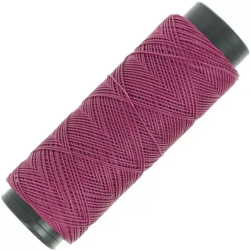0.6mm Slam Cord flat waxed polyester thread for micro macramé - Magenta x100m
