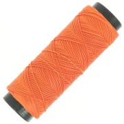 0.6mm Slam Cord flat waxed polyester thread for micro macramé - Orange x100m|raw }}