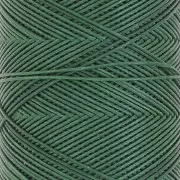 0.6mm Slam Cord flat waxed polyester thread for micro macramé - Forest green x100m