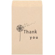 7x11cm Kraft paper pouches - Thank you - Brown x20