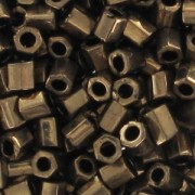 Miyuki 11/0 Hex Cut Seed Beads 457 - Dark Bronze Metallic x8g