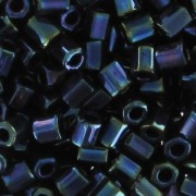 Miyuki 11/0 Hex Cut Seed beads 452 - Dark Blue Iris Metallic x8g