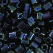 Miyuki 11/0 Hex Cut Seed beads 452 - Dark Blue Iris Metallic x8g