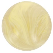 14mm translucent resin bead - Light yellow marbled x6