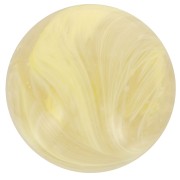 Perle en résine translucide 14 mm - Jaune clair marbré x6